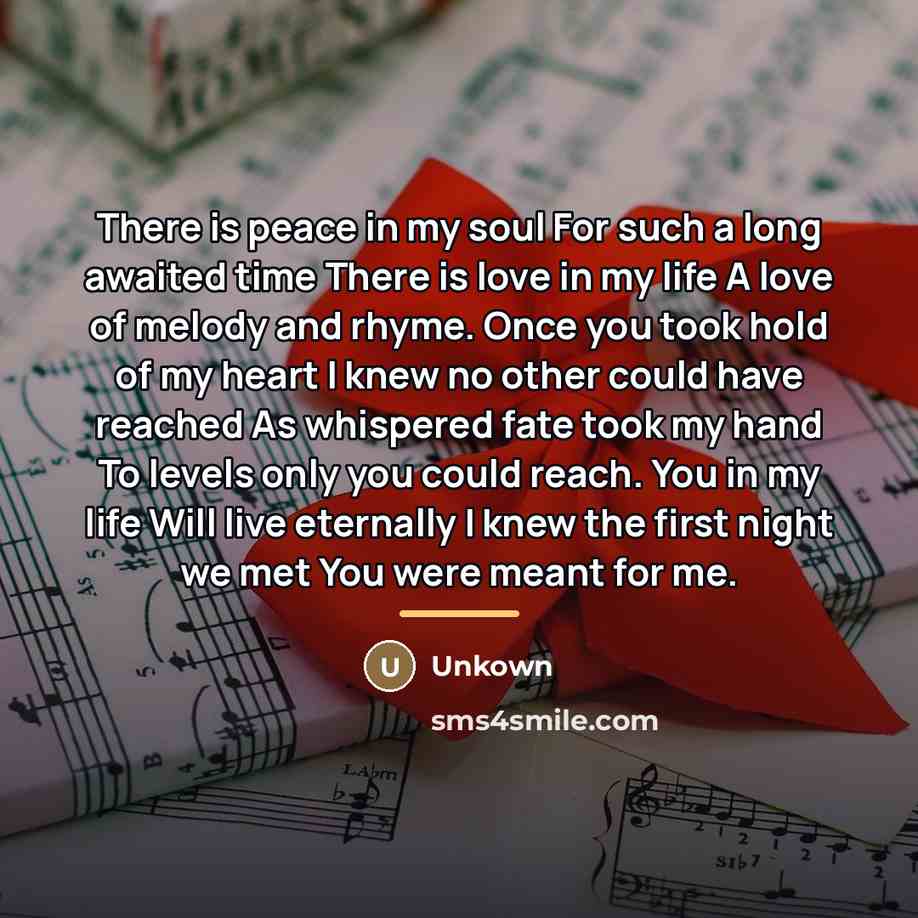 “There is peace in my soul For such a long…” quote by Unkown