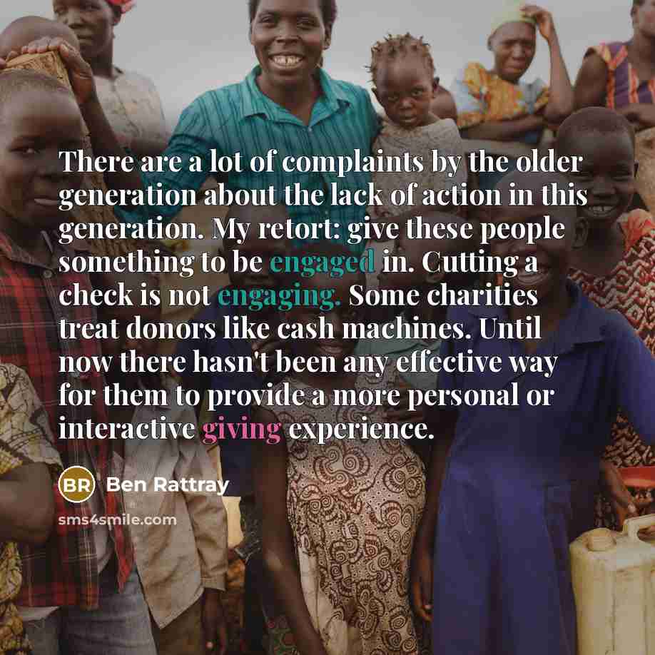 “There are a lot of complaints by the older generation…” quote by Ben Rattray