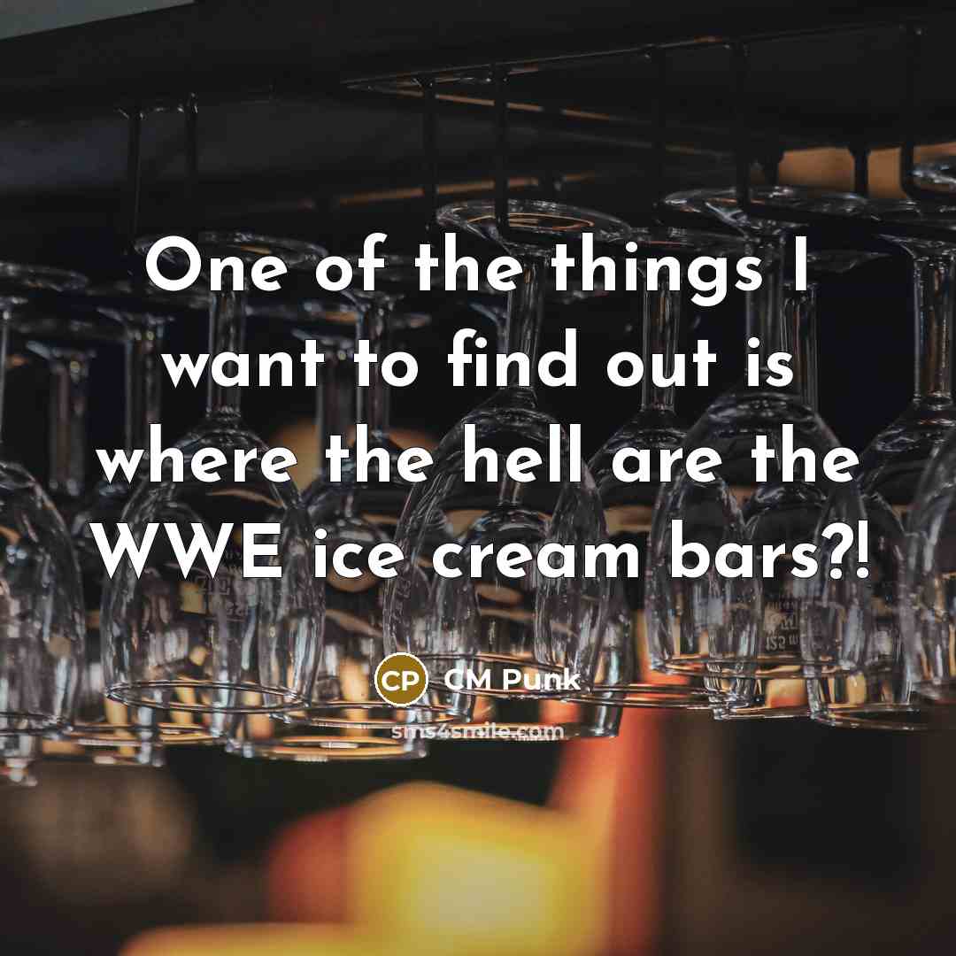 “One of the things I want to find out is…” quote by CM Punk
