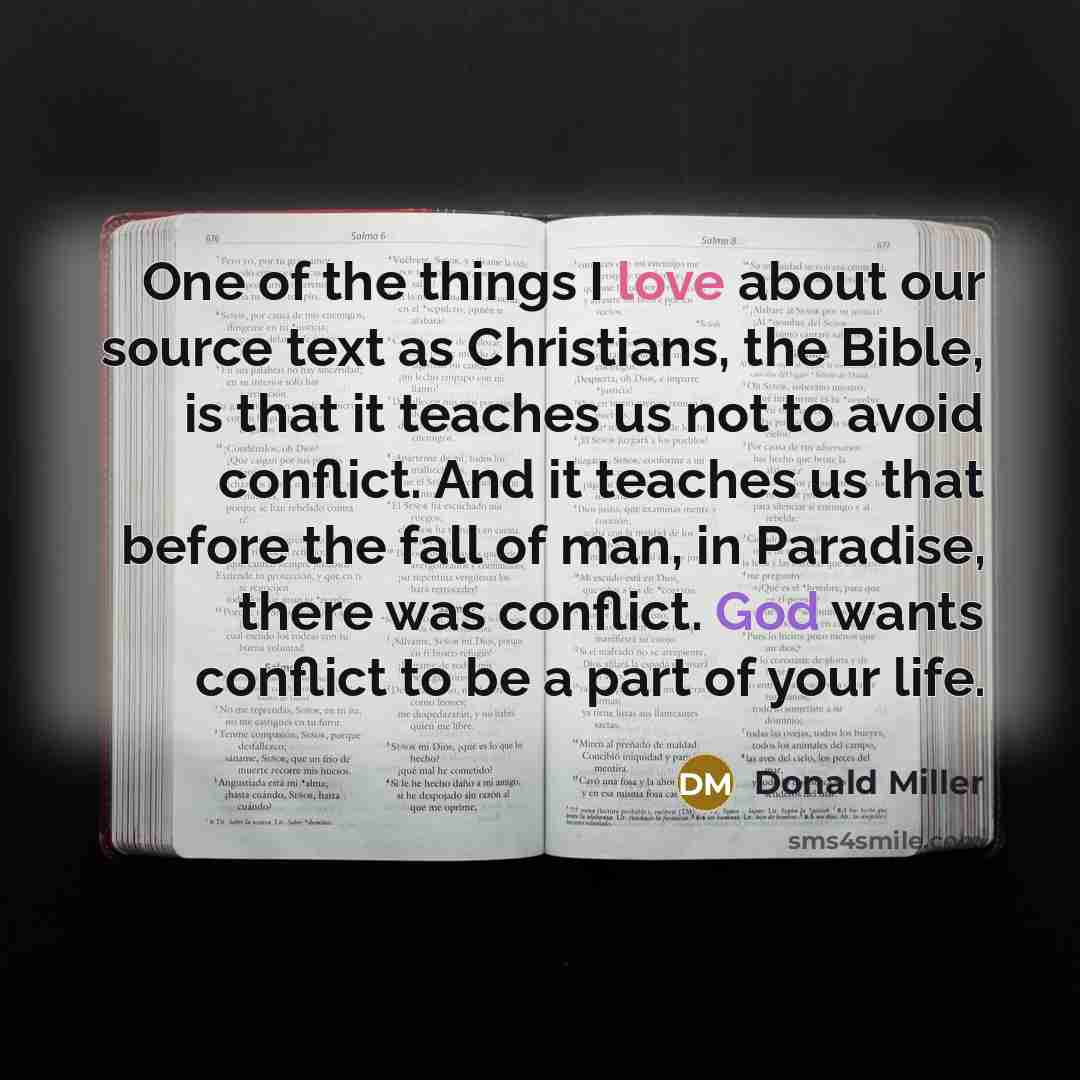 “One of the things I love about our source text…” quote by Donald Miller