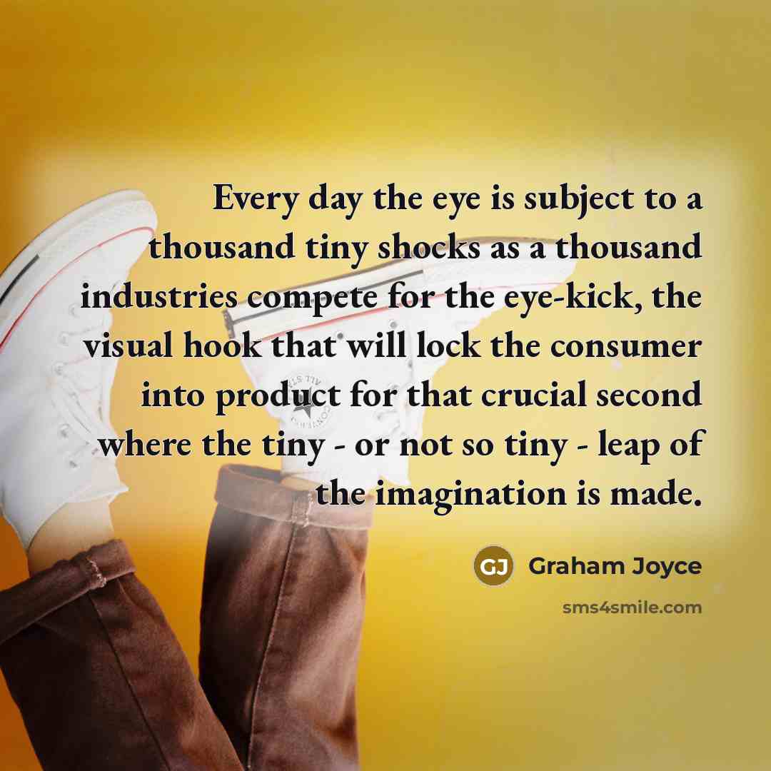 “Every day the eye is subject to a thousand tiny…” quote by Graham Joyce