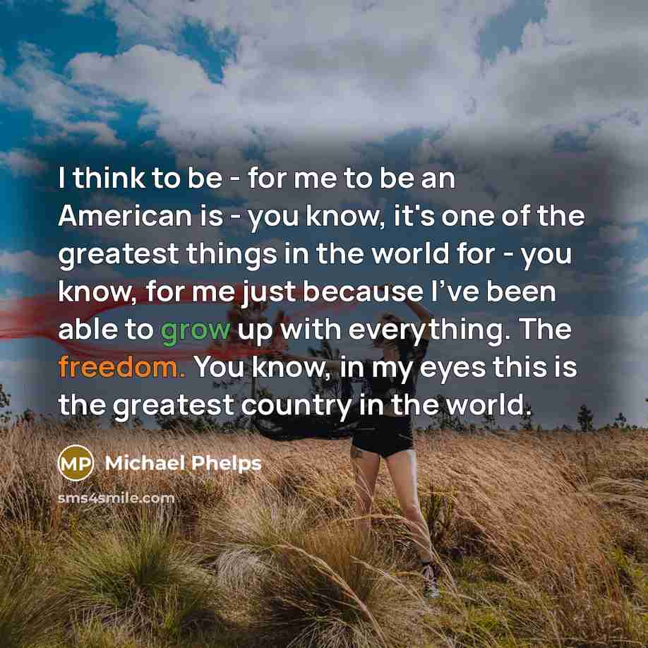 “I think to be - for me to be an…” quote by Michael Phelps