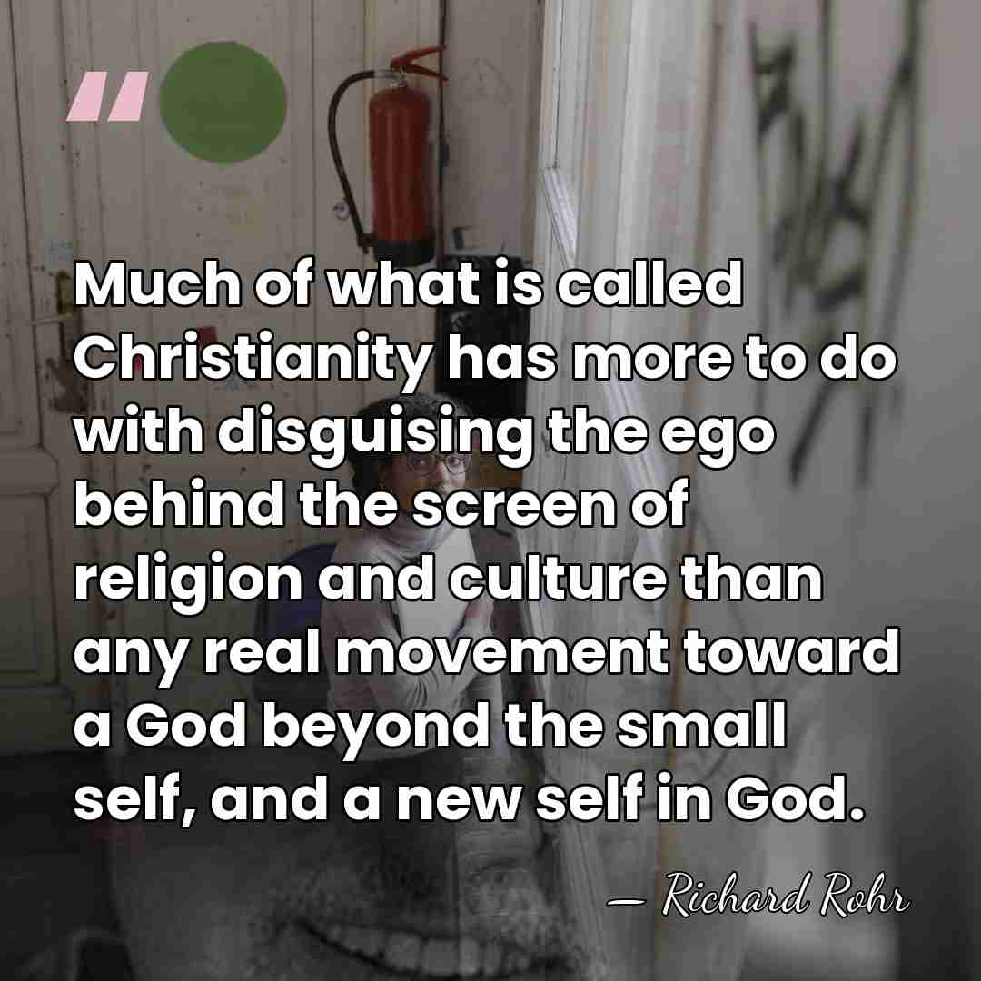 Much of what is called Christianity has more to do with disguising&hellip; - Richard Rohr