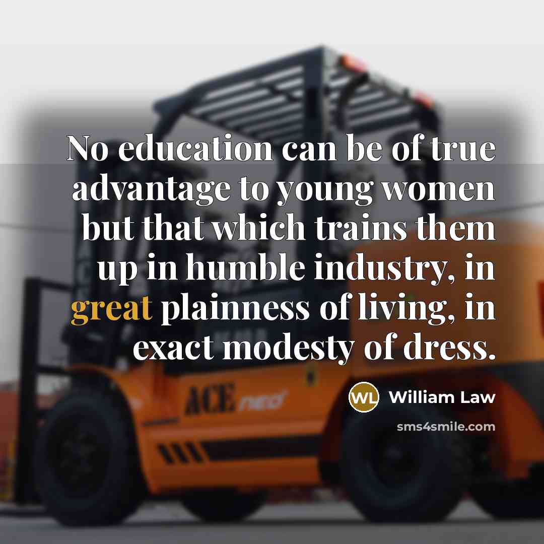 “No education can be of true advantage to young women…” quote by William Law