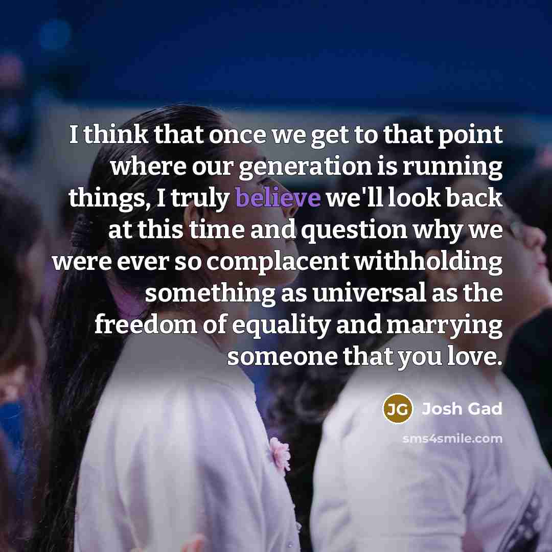 “I think that once we get to that point where…” quote by Josh Gad