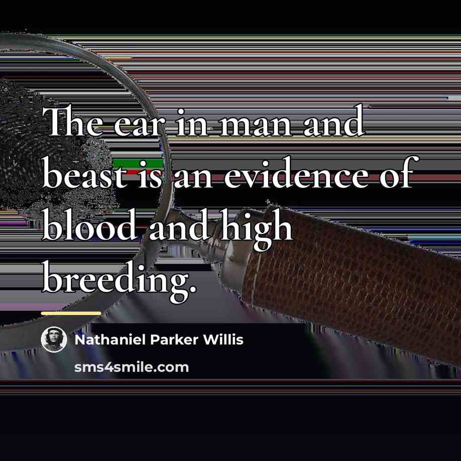 “The ear in man and beast is an evidence of…” quote by Nathaniel Parker Willis