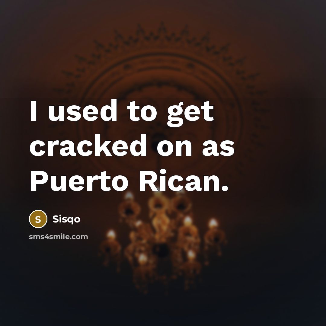 “I used to get cracked on as Puerto Rican.…” quote by Sisqo