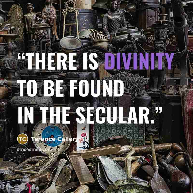 “There is divinity to be found in the secular.” quote by Terence Callery