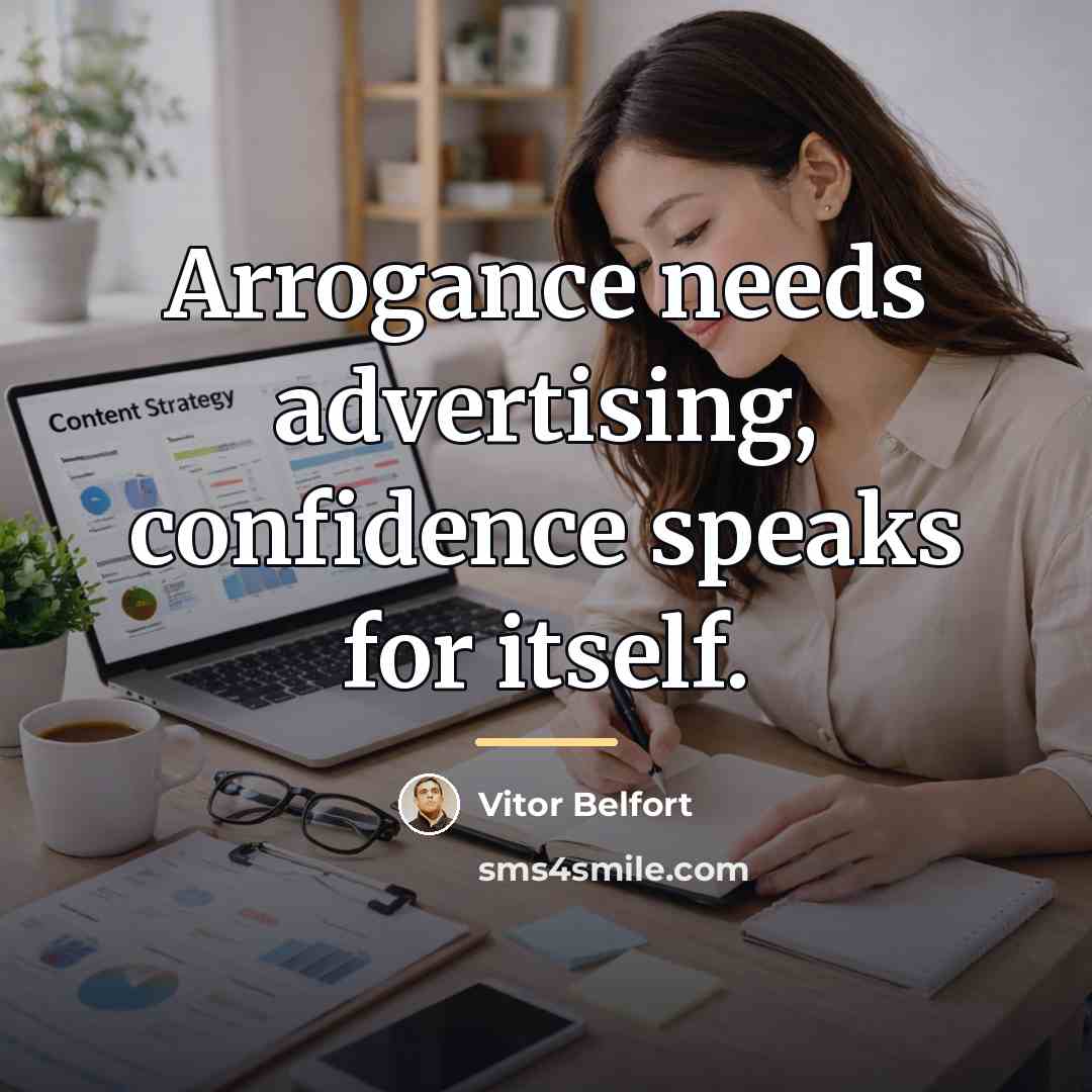 “Arrogance needs advertising, confidence speaks for itself.…” quote by Vitor Belfort