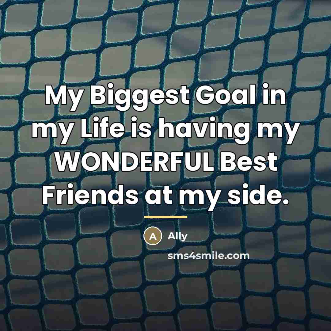 “My Biggest Goal in my Life is having my WONDERFUL…” quote by Ally