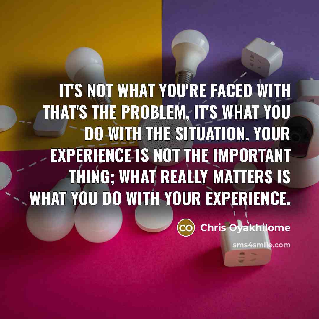 “It's not what you're faced with that's the problem, it's…” quote by Chris Oyakhilome
