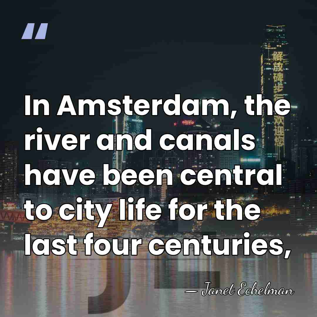 In Amsterdam, the river and canals have been central to city life&hellip; - Janet Echelman