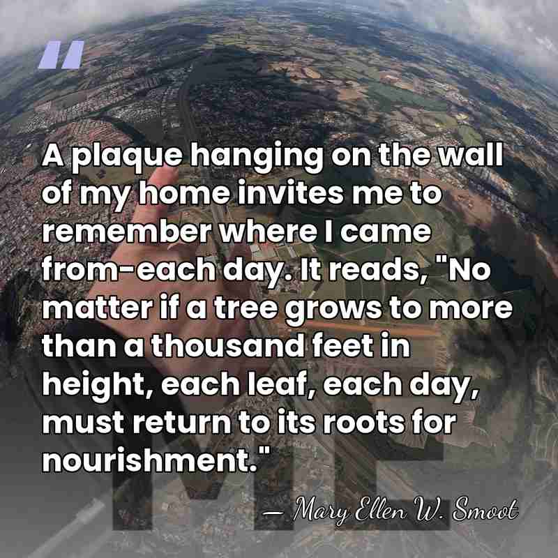 A plaque hanging on the wall of my home invites me to&hellip; - Mary Ellen W. Smoot