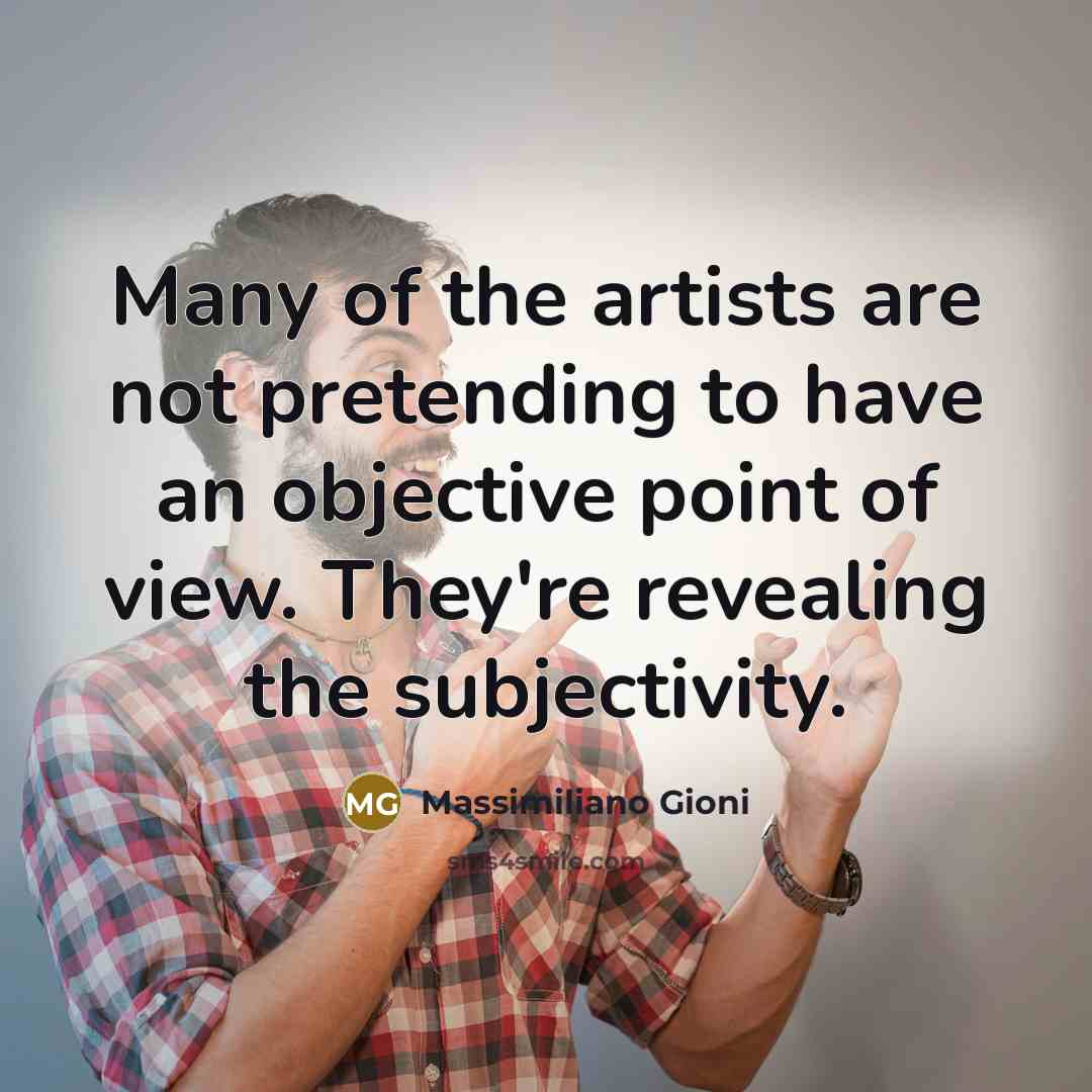 “Many of the artists are not pretending to have an…” quote by Massimiliano Gioni