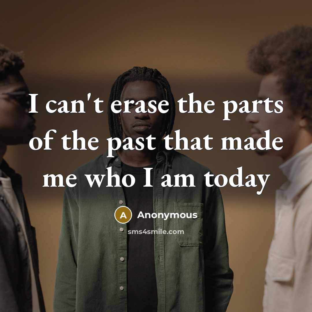 “I can't erase the parts of the past that made…” quote by Anonymous