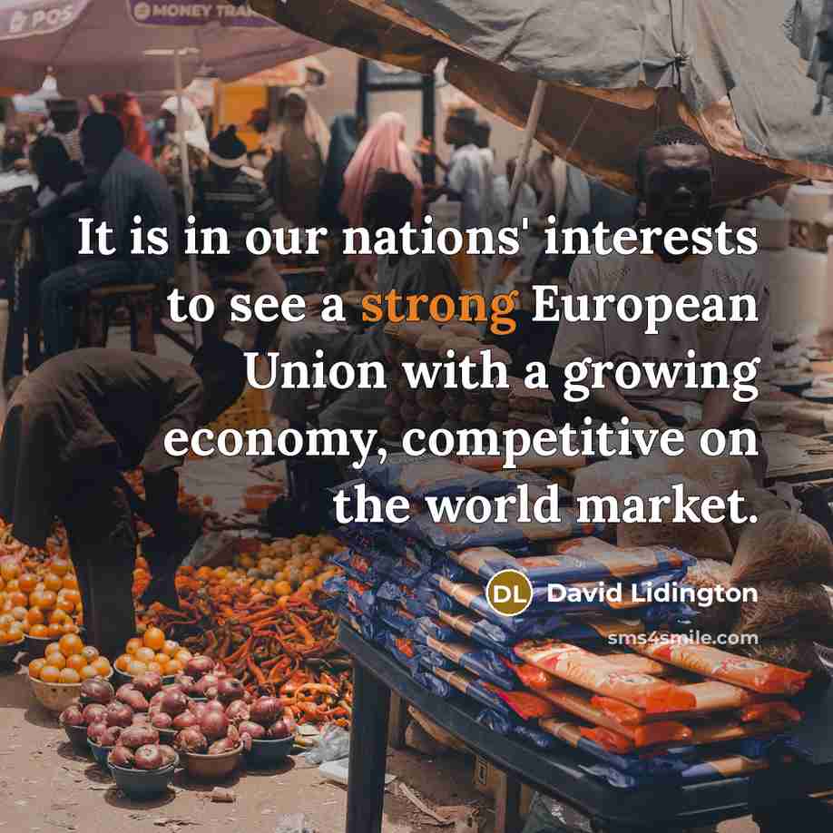 “It is in our nations' interests to see a strong…” quote by David Lidington