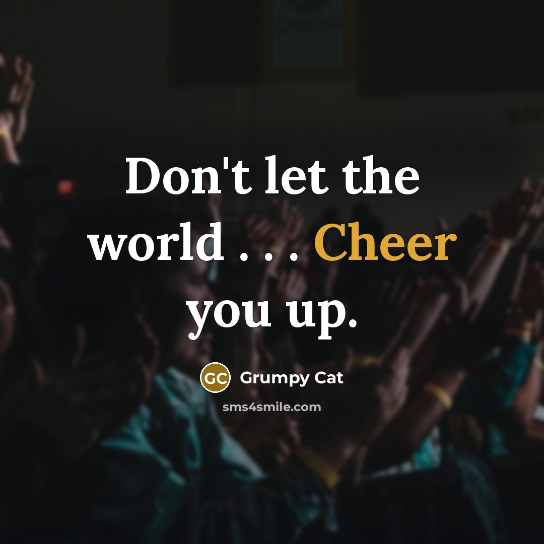 “Don't let the world . . . Cheer you up.…” quote by Grumpy Cat