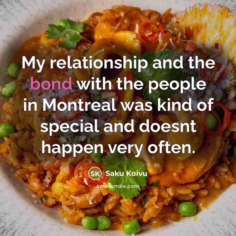 “My relationship and the bond with the people in Montreal…” quote by Saku Koivu