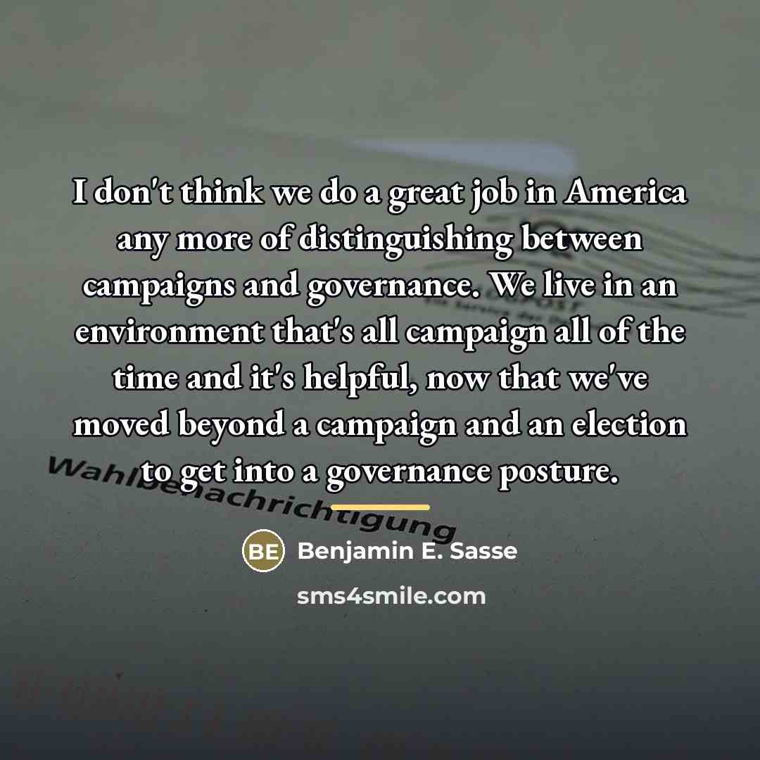 “I don't think we do a great job in America…” quote by Benjamin E. Sasse