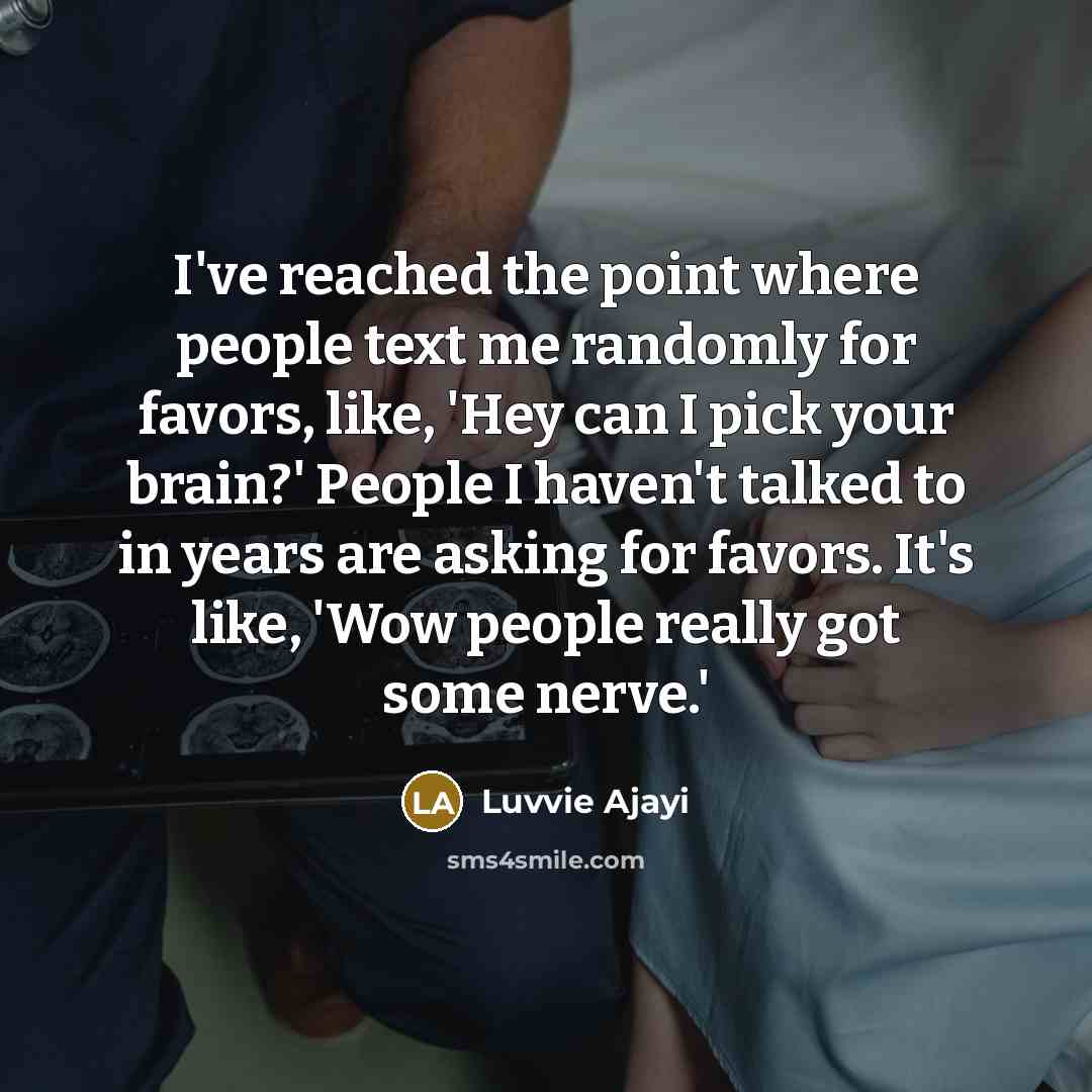 “I've reached the point where people text me randomly for…” quote by Luvvie Ajayi
