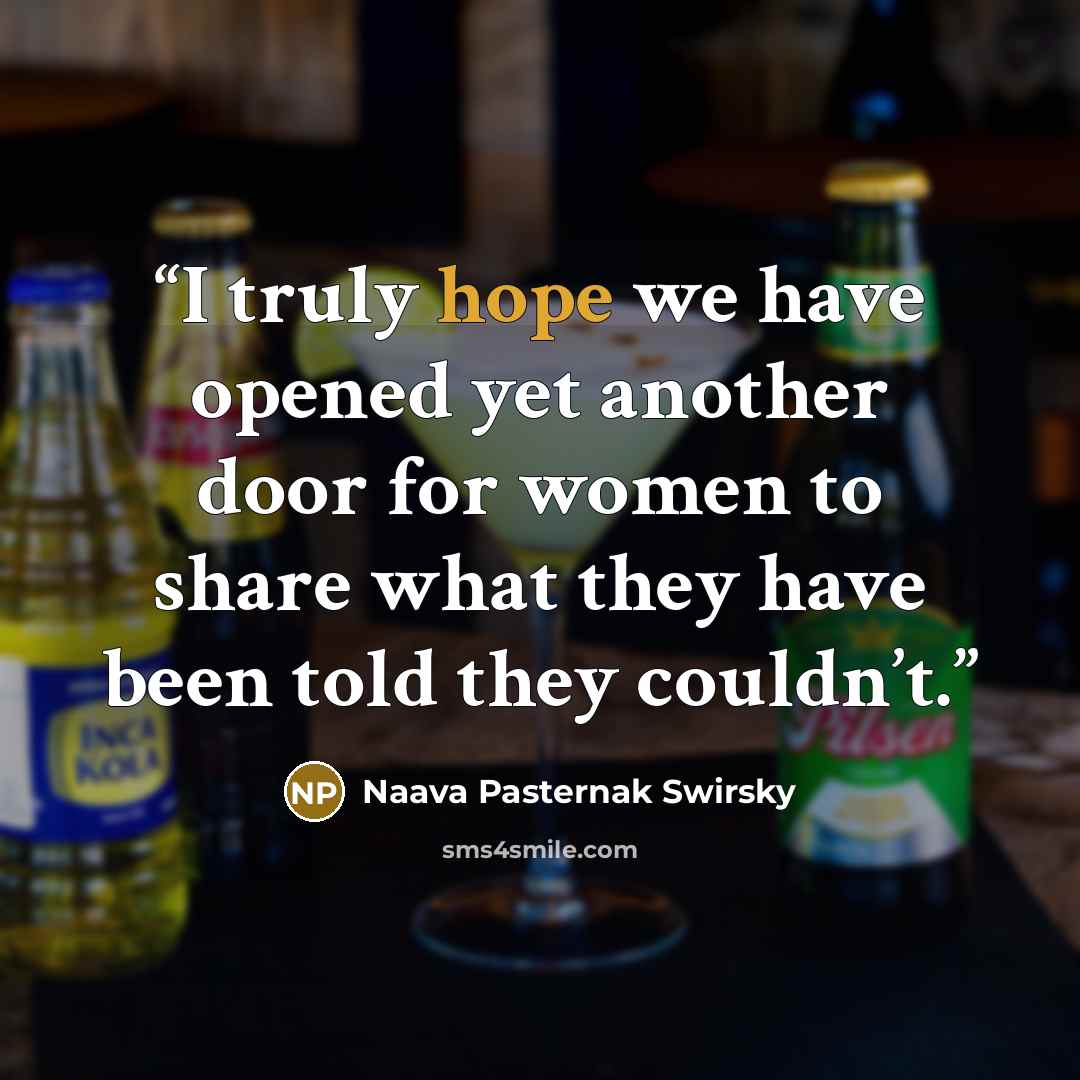 “I truly hope we have opened yet another door for women to share what they have been told they couldn’t.” quote by Naava Pasternak Swirsky