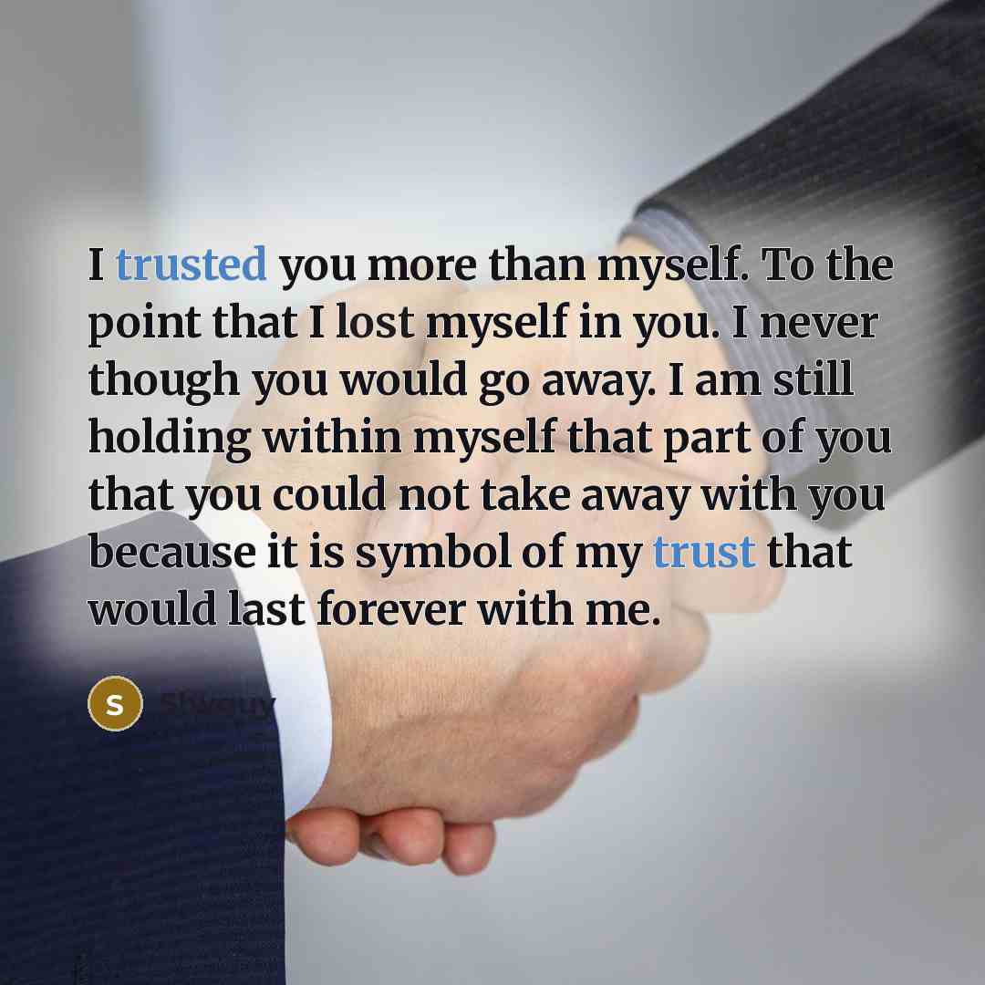 “I trusted you more than myself. To the point that…” quote by Shyguy