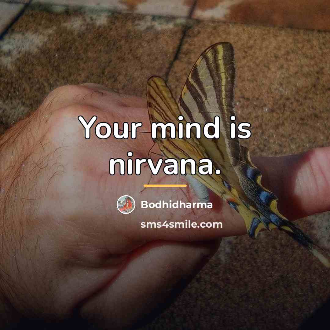 “Your mind is nirvana.…” quote by Bodhidharma