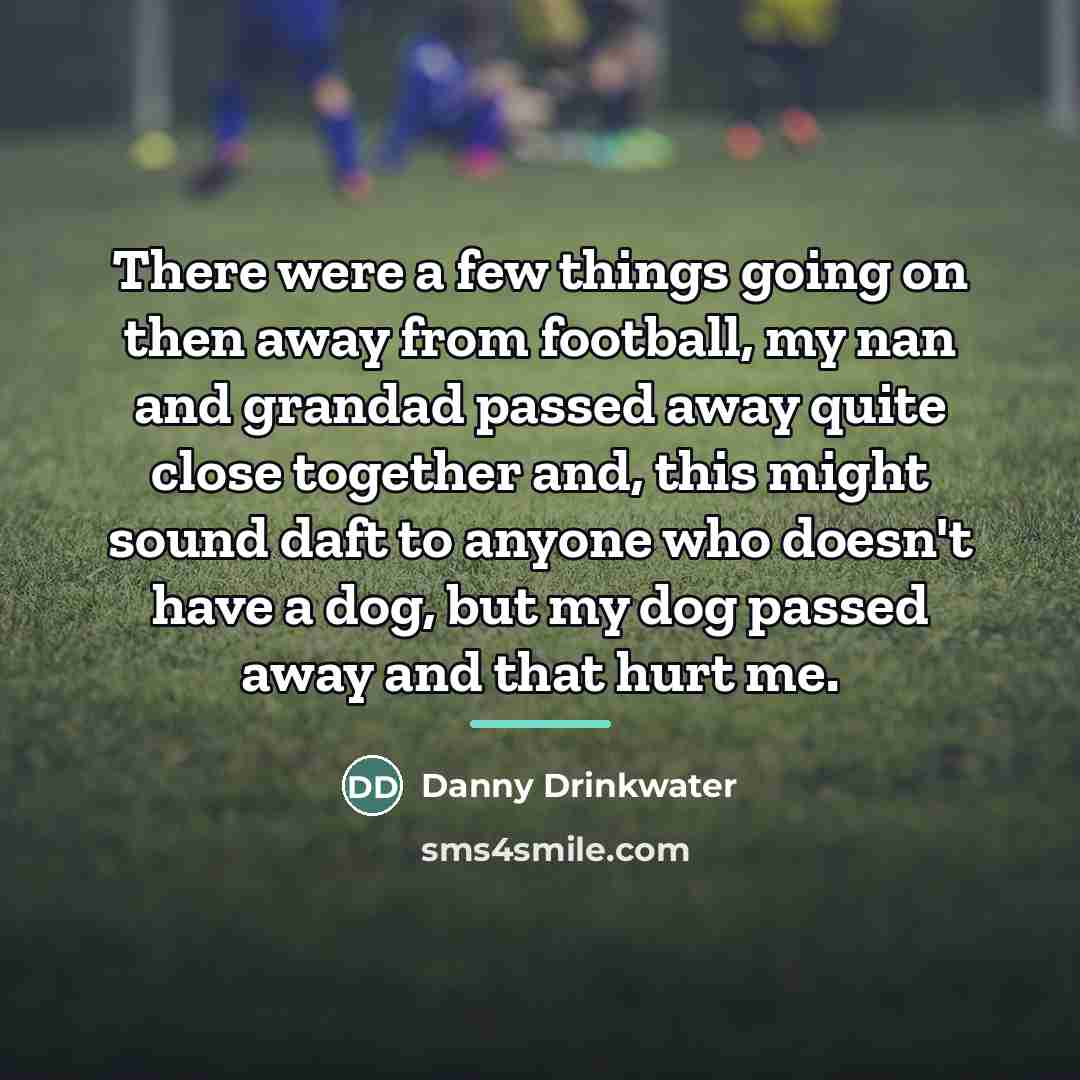 “There were a few things going on then away from…” quote by Danny Drinkwater