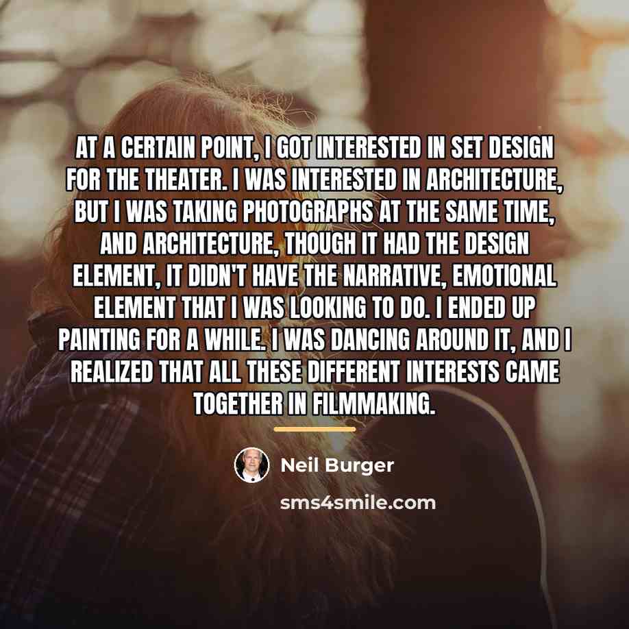 “At a certain point, I got interested in set design…” quote by Neil Burger