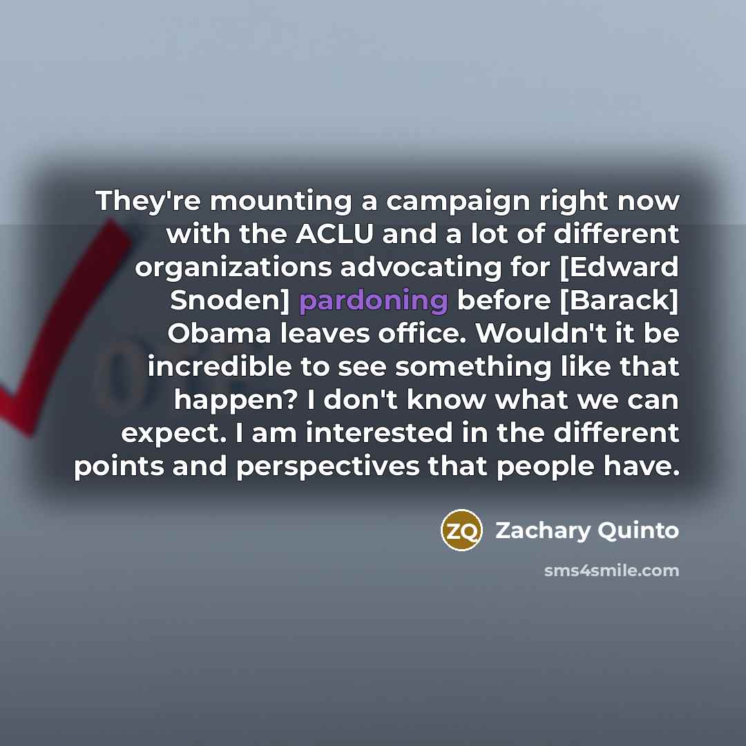 “They're mounting a campaign right now with the ACLU and…” quote by Zachary Quinto