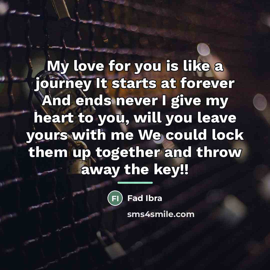 “My love for you is like a journey It starts…” quote by Fad Ibra