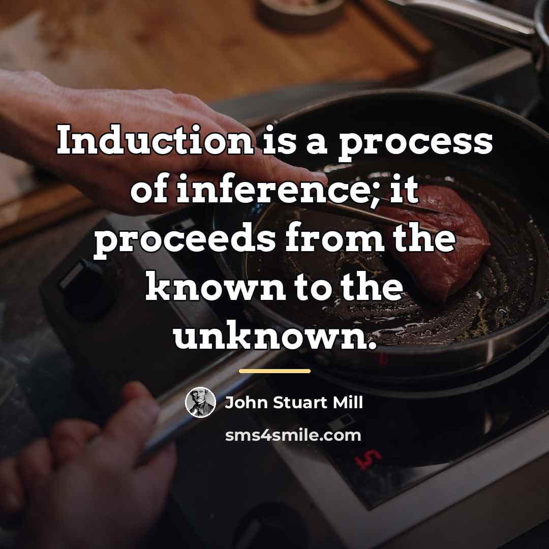 “Induction is a process of inference; it proceeds from the…” quote by John Stuart Mill