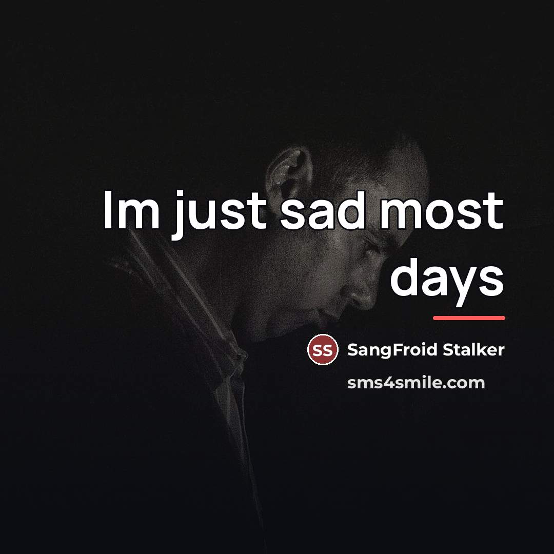 “Im just sad most days…” quote by SangFroid Stalker