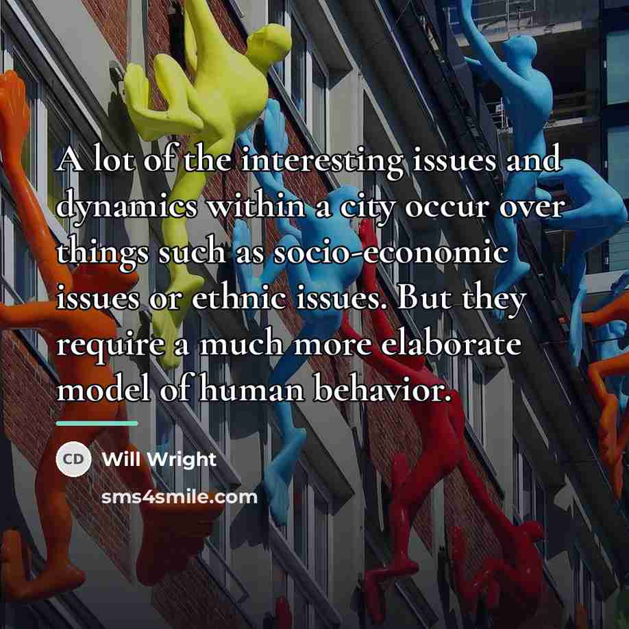 “A lot of the interesting issues and dynamics within a…” quote by Will Wright