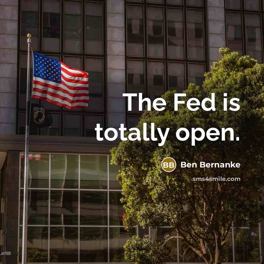 “The Fed is totally open.…” quote by Ben Bernanke