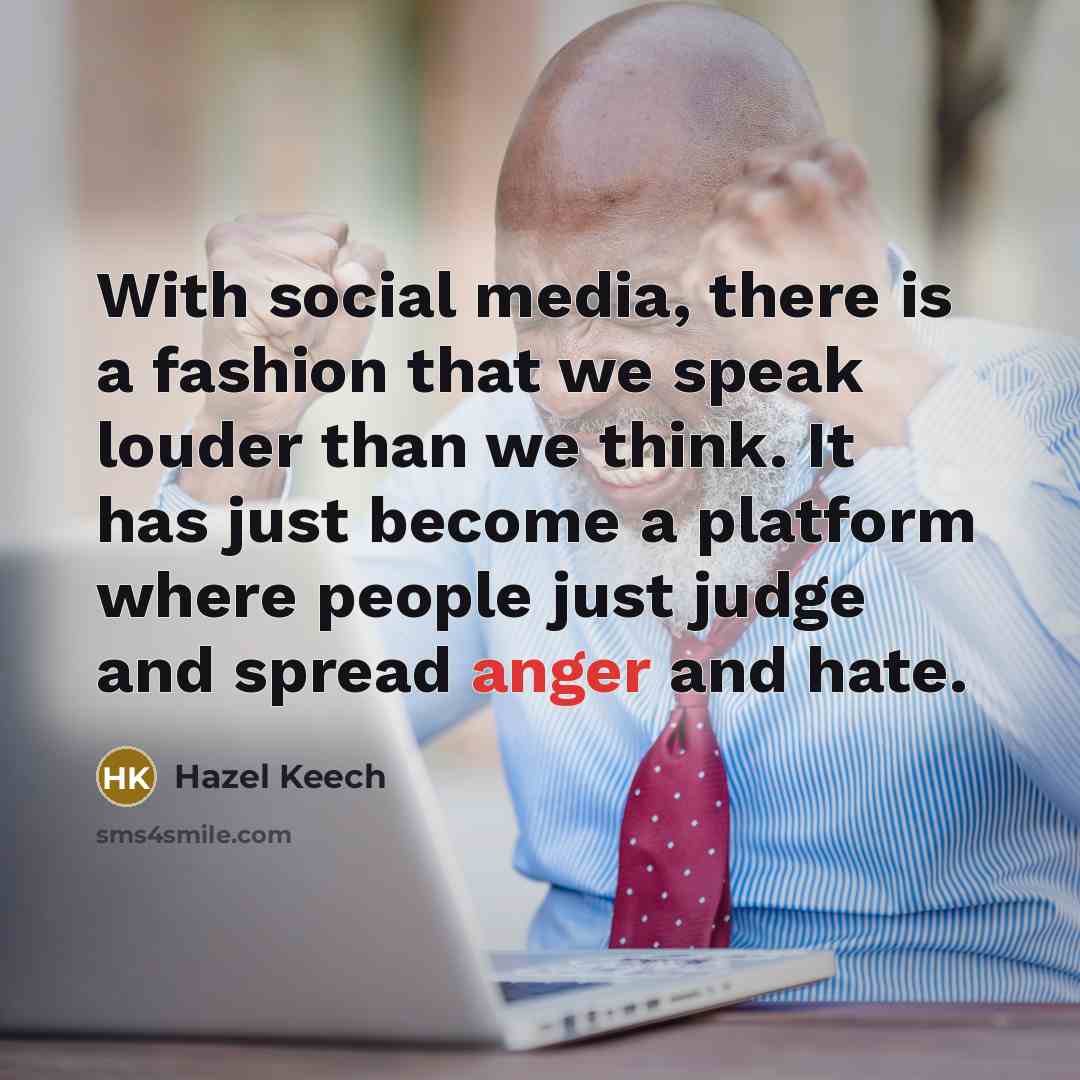 “With social media, there is a fashion that we speak…” quote by Hazel Keech