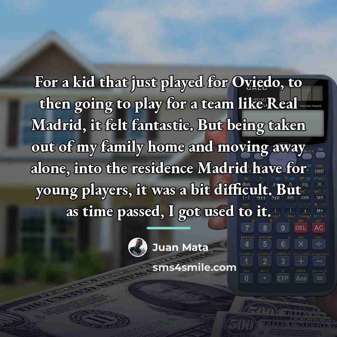 “For a kid that just played for Oviedo, to then…” quote by Juan Mata