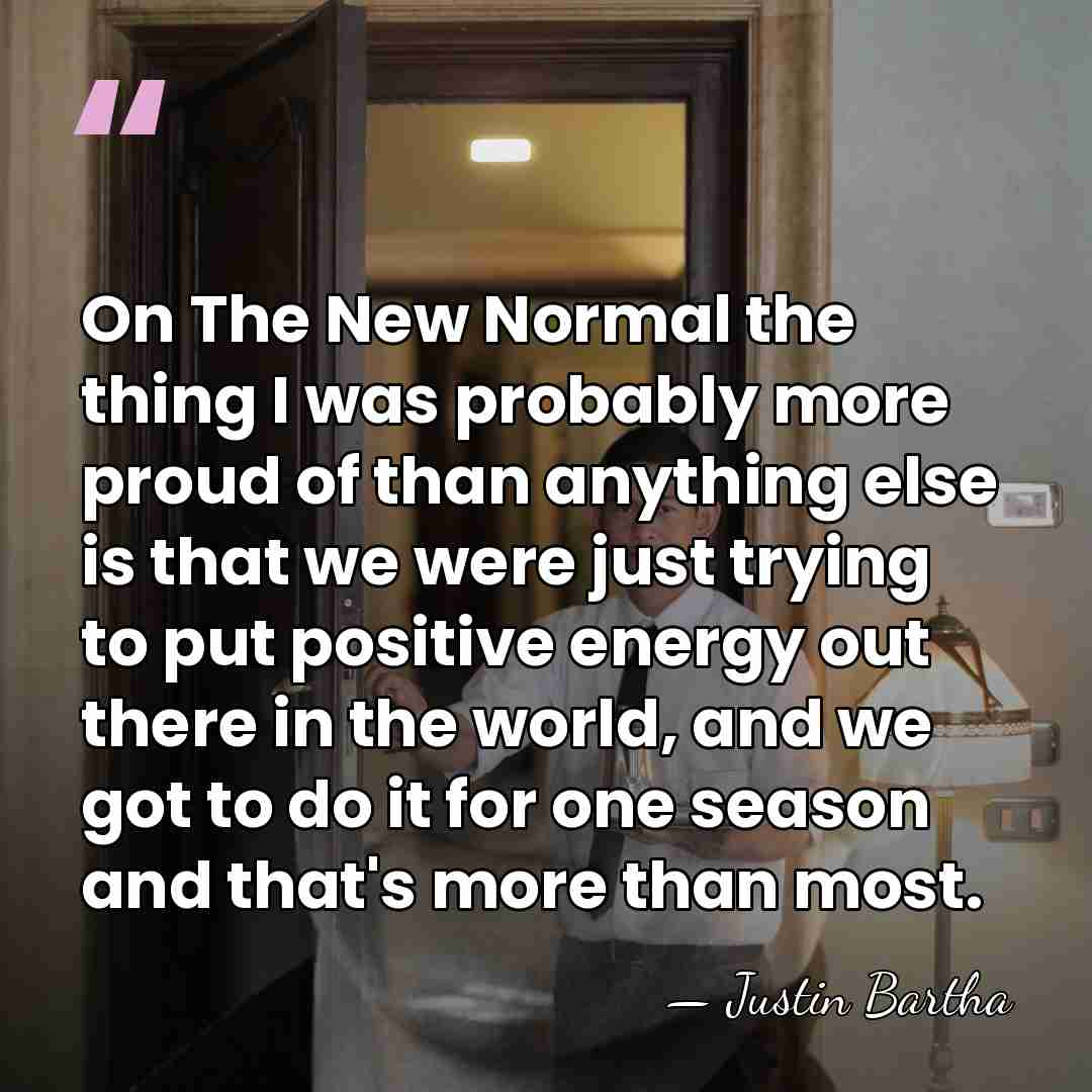 On The New Normal the thing I was probably more proud of&hellip; - Justin Bartha