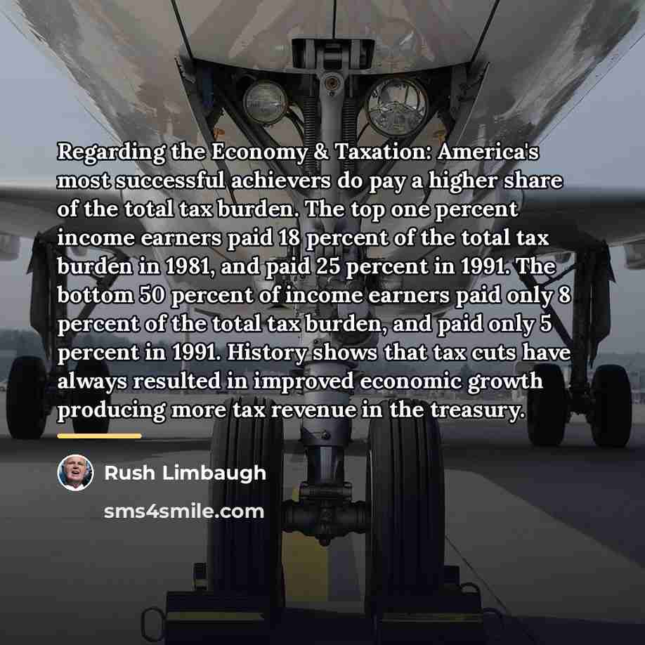 “Regarding the Economy & Taxation: America's most successful achievers do…” quote by Rush Limbaugh
