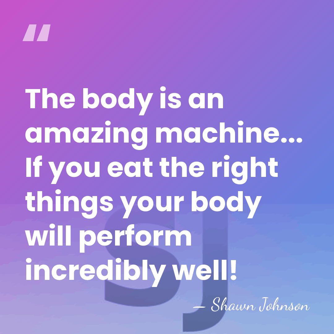 The body is an amazing machine... If you eat the right things&hellip; - Shawn Johnson