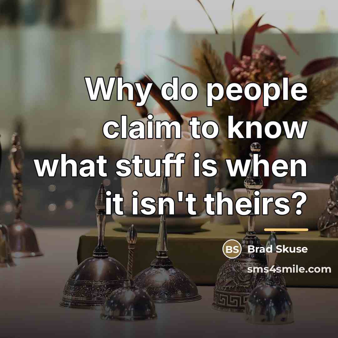 “Why do people claim to know what stuff is when…” quote by Brad Skuse