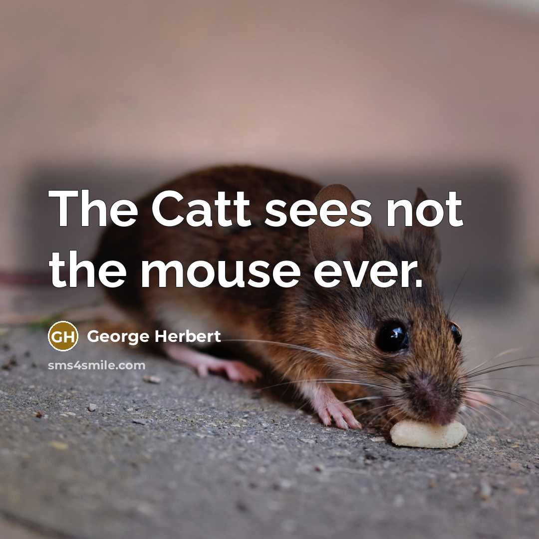 “The Catt sees not the mouse ever.…” quote by George Herbert