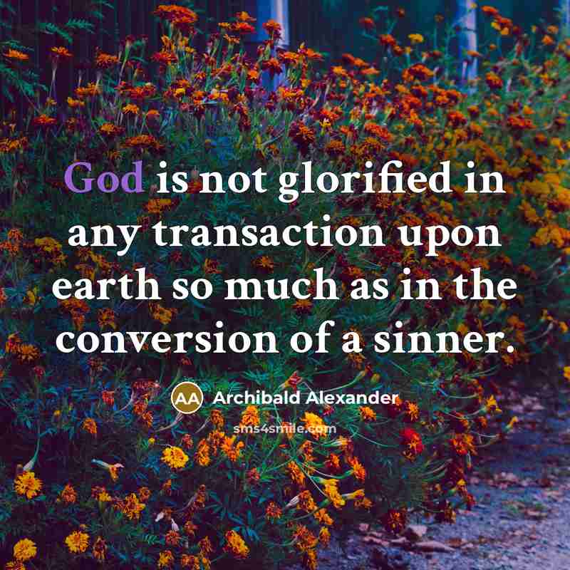 “God is not glorified in any transaction upon earth so…” quote by Archibald Alexander