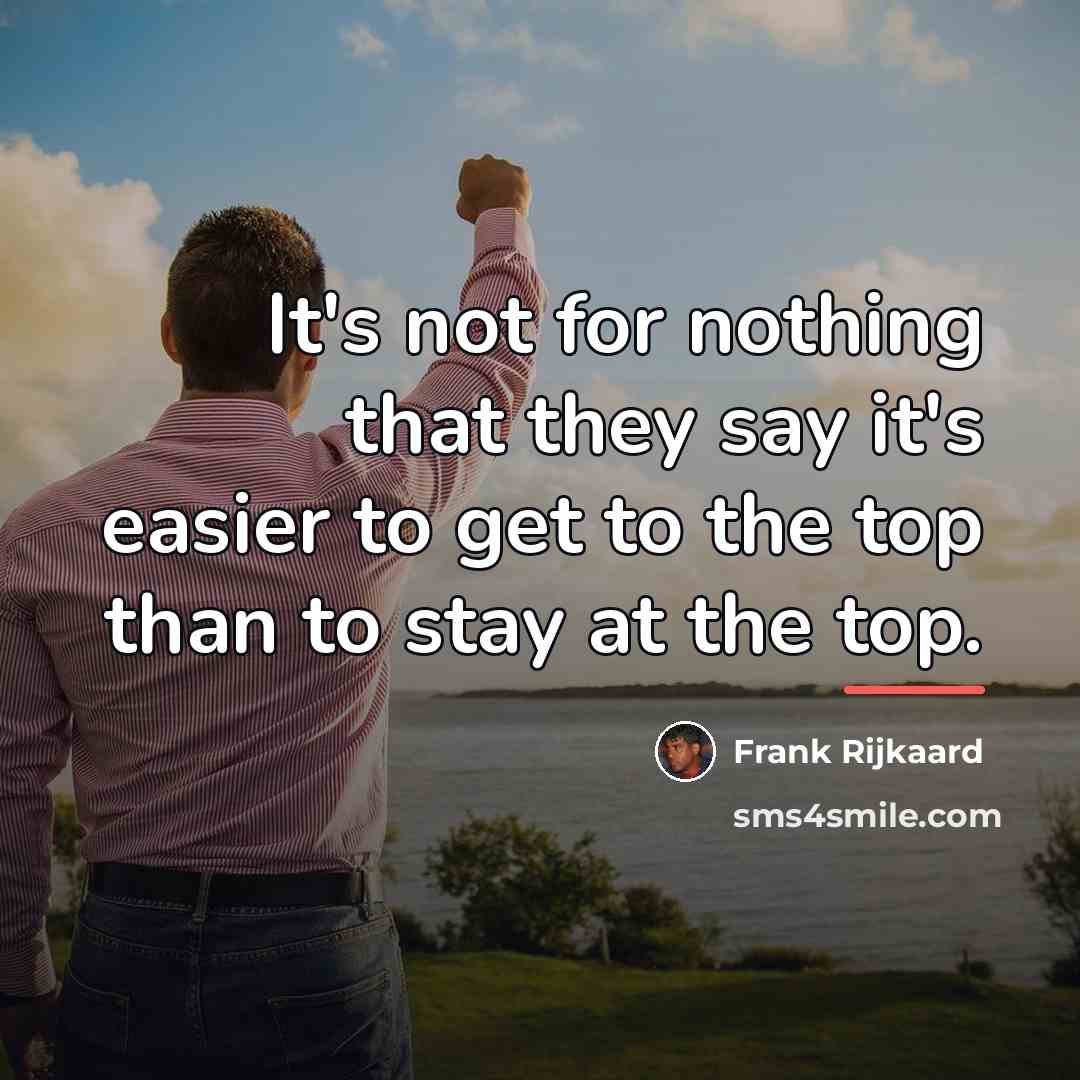 “It's not for nothing that they say it's easier to…” quote by Frank Rijkaard