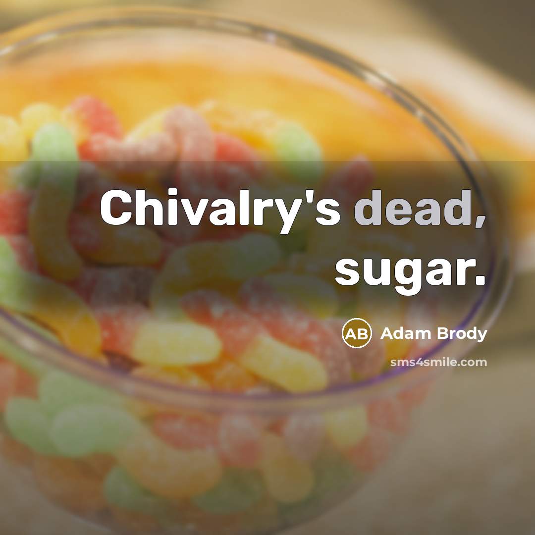 “Chivalry's dead, sugar.…” quote by Adam Brody