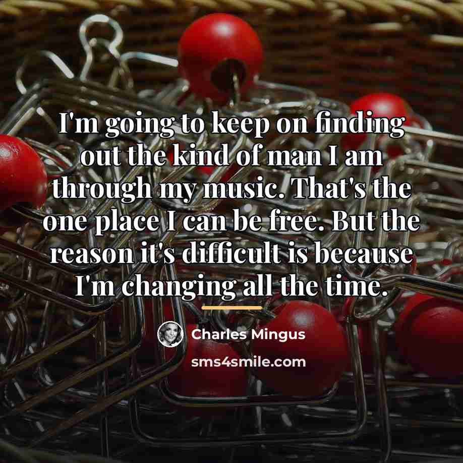 “I'm going to keep on finding out the kind of…” quote by Charles Mingus