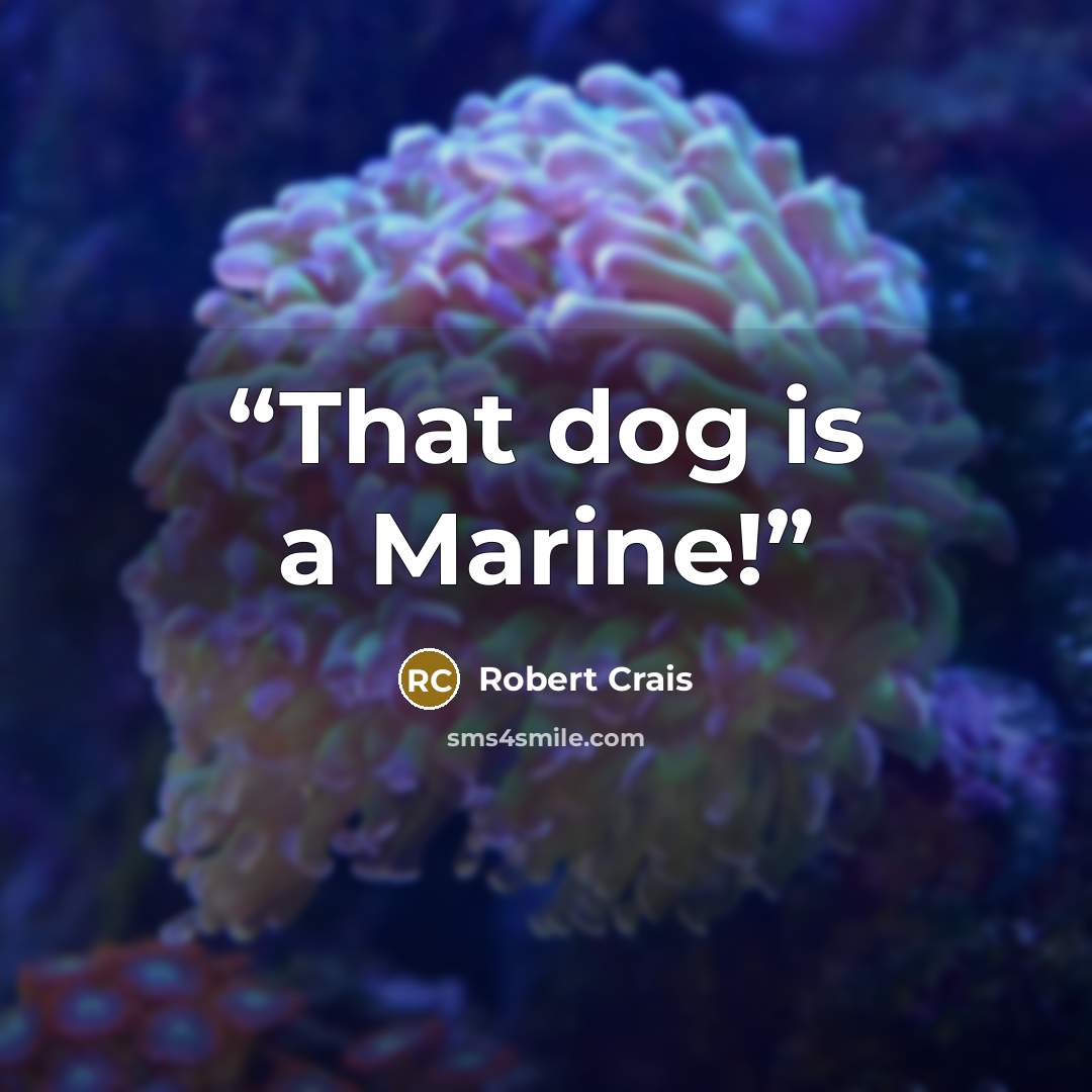 “That dog is a Marine!” quote by Robert Crais