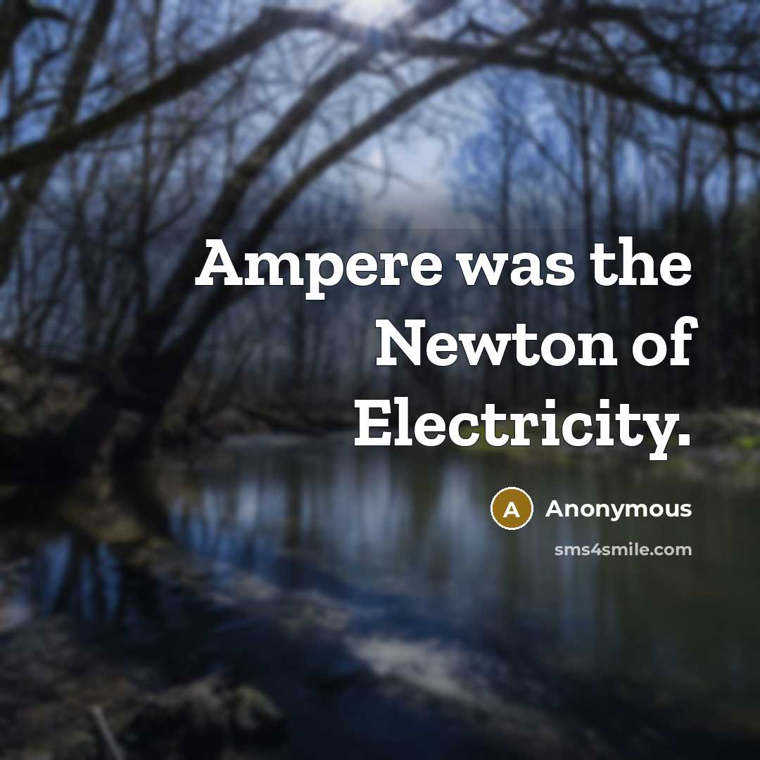 “Ampere was the Newton of Electricity.” quote by Anonymous