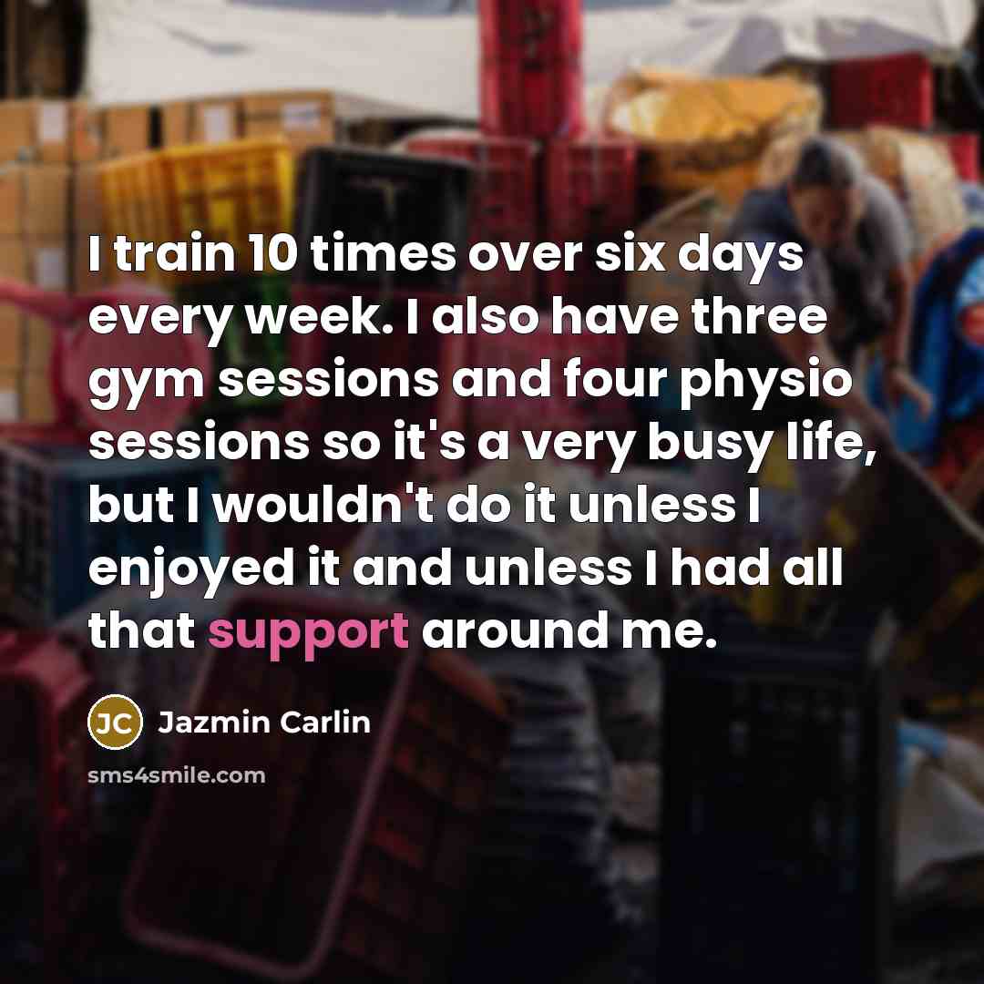 “I train 10 times over six days every week. I…” quote by Jazmin Carlin