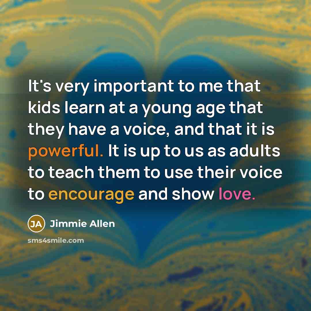 “It's very important to me that kids learn at a…” quote by Jimmie Allen